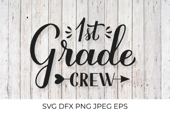 1st Grade Crew Calligraphy Lettering: Graphics & Illustrations for Digital Sellers