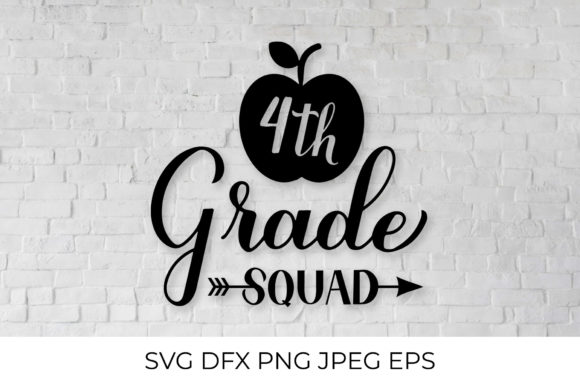 4th Grade Squad Lettering: Graphics & Illustrations for Branding