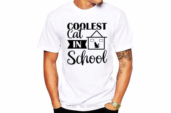 Coolest Cat in School: Graphics for T-Shirt Designs