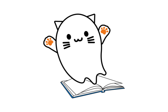 Halloween Book School Ghost Svg Graphics