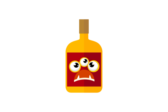 Halloween Monster School Bottle Drink Graphics