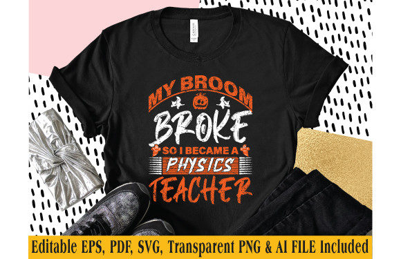 Halloween T-Shirt Design Physics Teacher