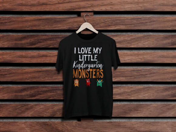 I Love My Little Kindergarten Monsters Graphic Templates