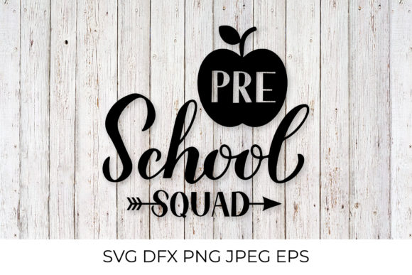 Preschool Squad Lettering: Graphics for Creative Sellers