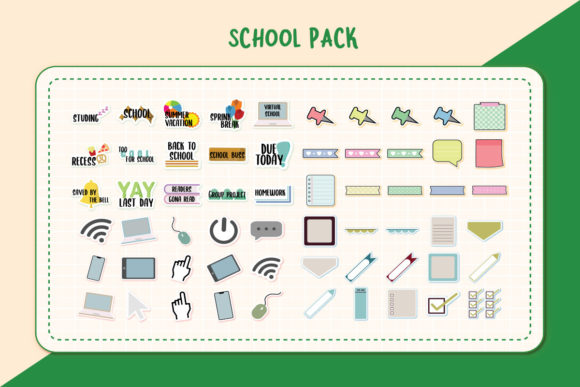 School Clipart Vector Pack: Graphics for Local Branding